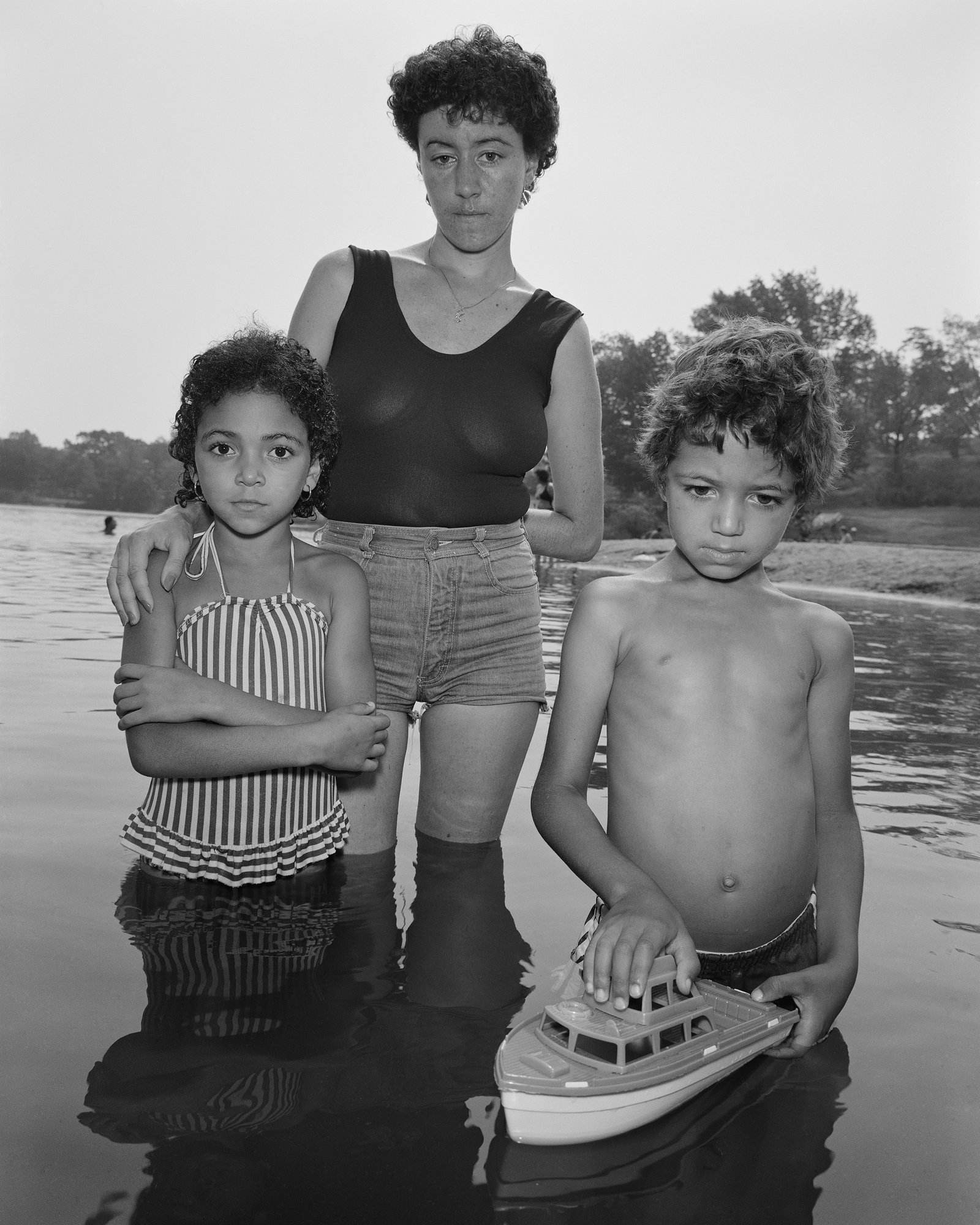 Bell Pond, Mother Teresa, Daughter Niecey and Son Tyrell, 1983.