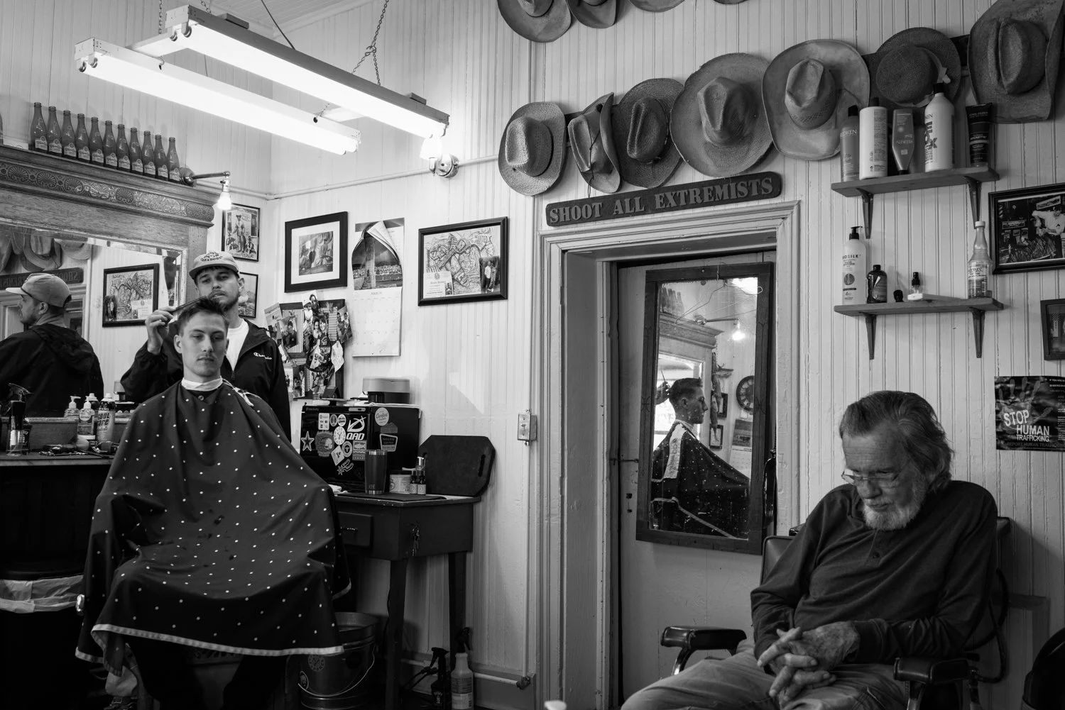 Barbershop interior, Comfort, Texas